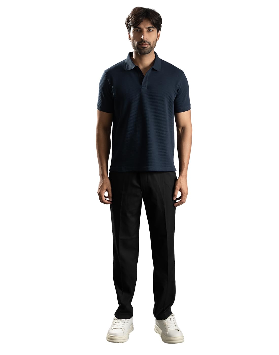 one way Men's Solid Regular Fit Navy T-Shirt-picture-28