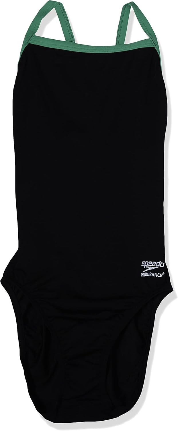 Speedo Girl's Swimsuit One Piece PowerFlex Flyback Solid Youth Team Colors