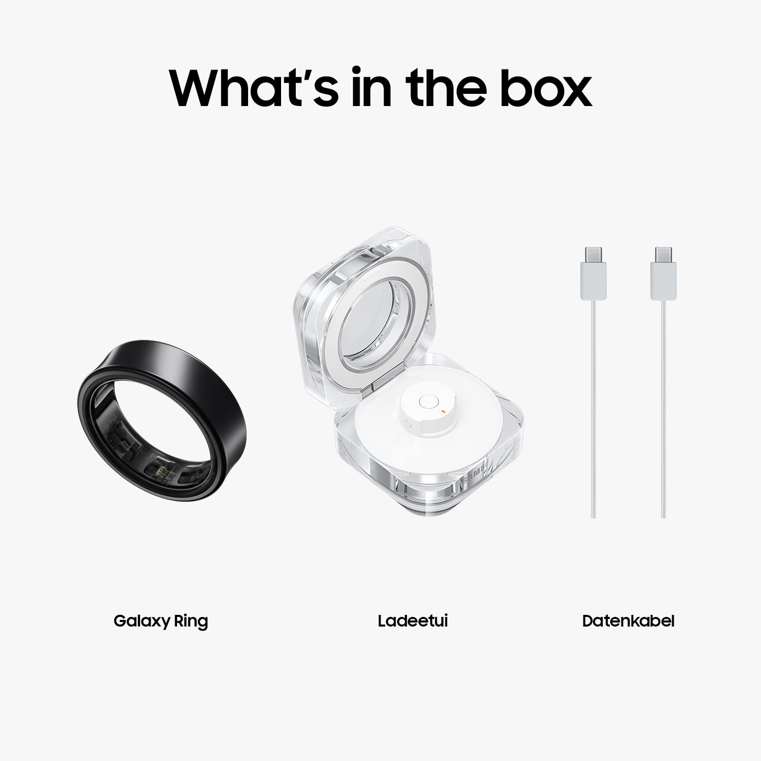 Samsung Galaxy Ring, Smart Ring mit Titan-Gehäuse, Samsung Health mit AI, Schlaftracker, Fitness Tracker, Größe 14 (US), Titanium Black