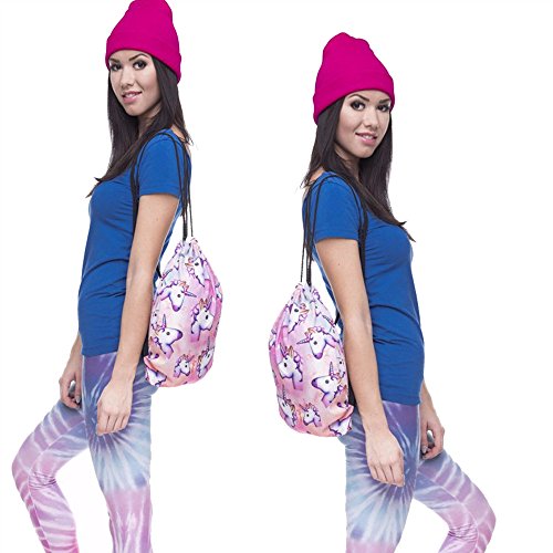 DRESHOW Confezione da 4 Zaini con coulisse e