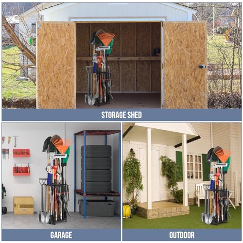 Kingarage KG006 Garden Tool Organizer, Yard Tool Organizer Up To 50 Tools, Garage Tool Organization And Storage, Garden Tool Storage, Yard Tool Racks thumb #2