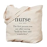 CafePress Nurse Definition Tote Bag Natural Canvas Tote Bag, Reusable Shopping Bag