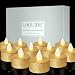 Battery Operated LED Tea Lights, Gold Flameless Votive Tealights Candle with Warm White Flickering Bulb light,Pack of 24,Small Electric Fake Tea Candle Realistic for Wedding,Table,Festival Celebration