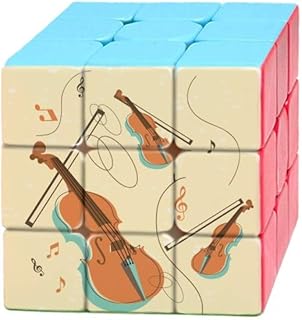Violin Music Instruments Pattern Magic Cube Puzzle 3x3 Toy Game Play