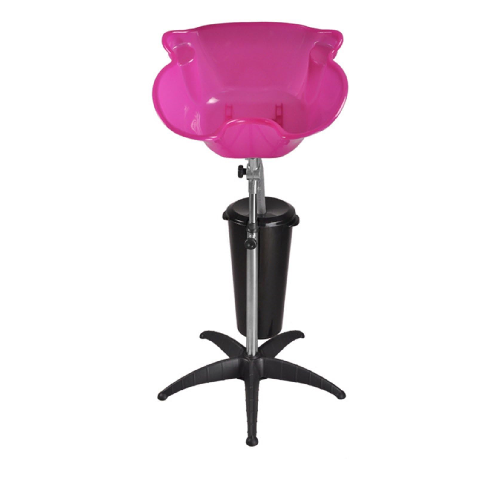 TISHITA Portable Haarwaschbecken Shampoo Becken Waschbecken Haarspülbecken Ergonomisch Ausgerichtet für Unterschiedliche Kundengrößen mit Flexibler, Rot