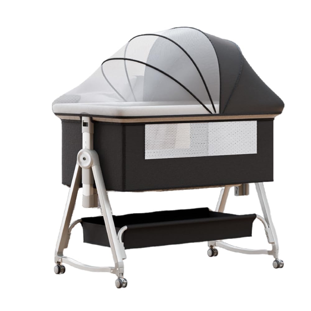 Amazon | ベビーベッド 多機能 添い寝ベッド 揺りかごに変身可能