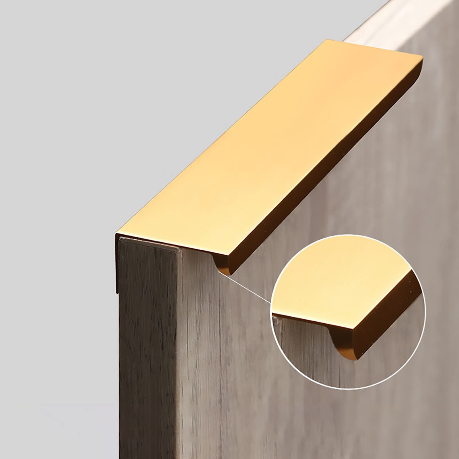 MNGHAYYR Concealed Finger Edge Cabinet Pulls Concealed Invisible Aluminum Furniture Handles, Set of 2, Gold, Black, 80-1200mm(Black,800mm)