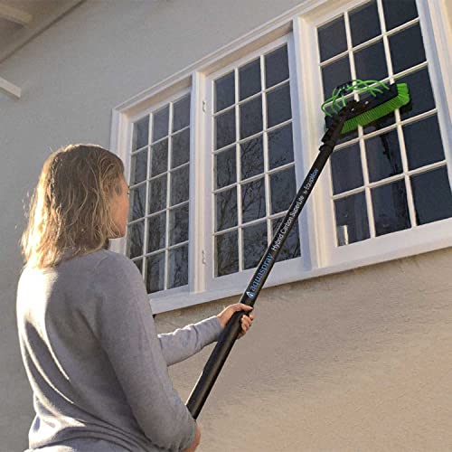 Equipmaxx 40 Foot Telescoping Carbon Fiber Water Fed Pole For Home And Commercial Window Cleaning Kit, Glass, And Solar Panel Cleaning Brush & Pole, Washing Equipment Tool Solution #TOP4