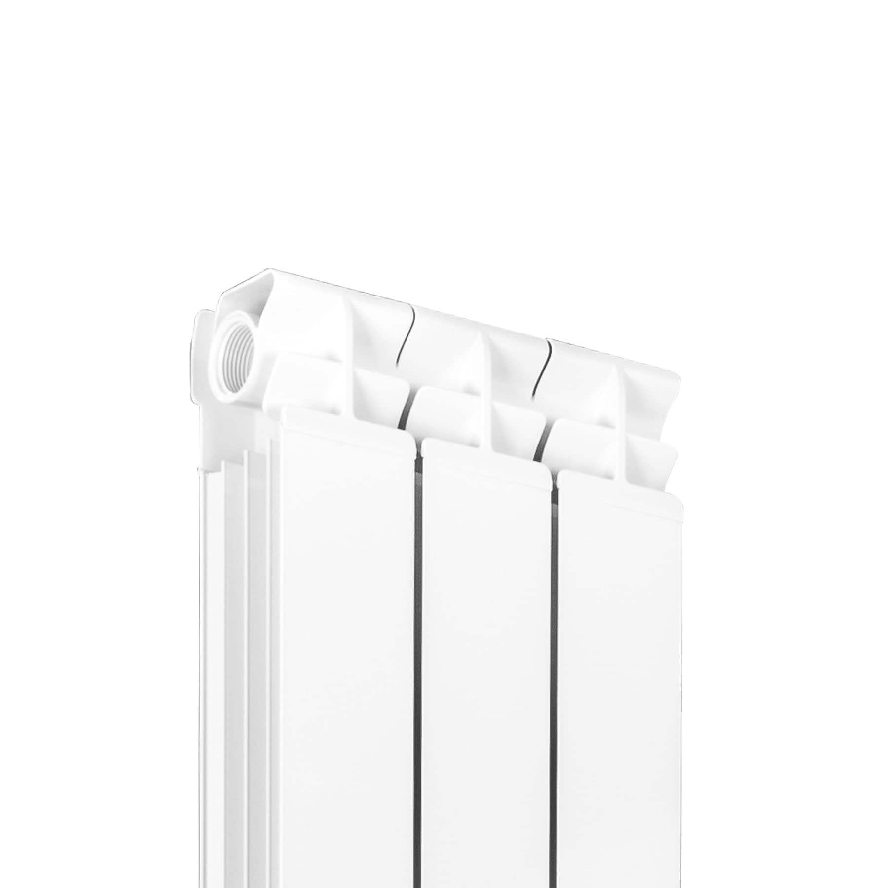 Fondital 82HAM01403 Radiatore in alluminio estruso Garda DUAL 80, 1200 mm, 3 elementi, bianco