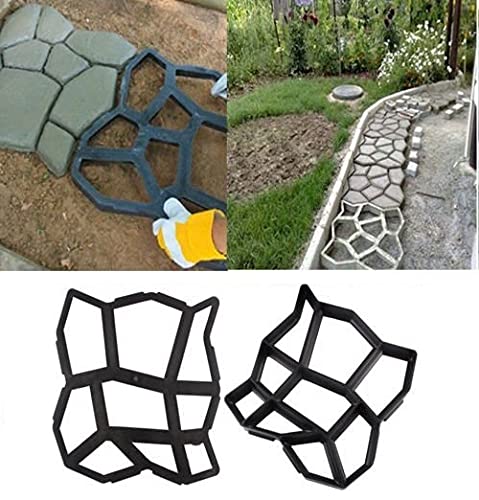 Backformen Flur, DIY Backform für Platten Pflastersteinen, Cowboy Form, Garten Heimwerker Weg Typ Terrassenfliesen, DIY Path Maker Walkmaker 43*43*4CM