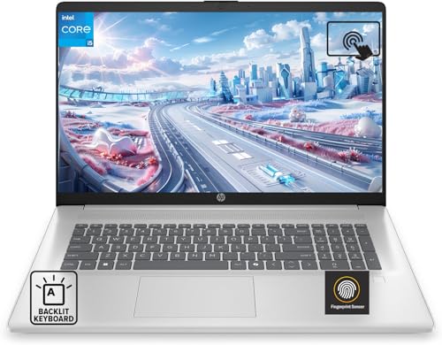 Image of HP 17.3 Inch Touchscreen Laptop for Business | Backlit Keyboard, Fingerprint Reader | Intel 10-Core 13th Gen i5 CPU(Beats 12th i7-1255U) | 32GB RAM, 1TB SSD | WiFi 6, Bluetooth 5.3