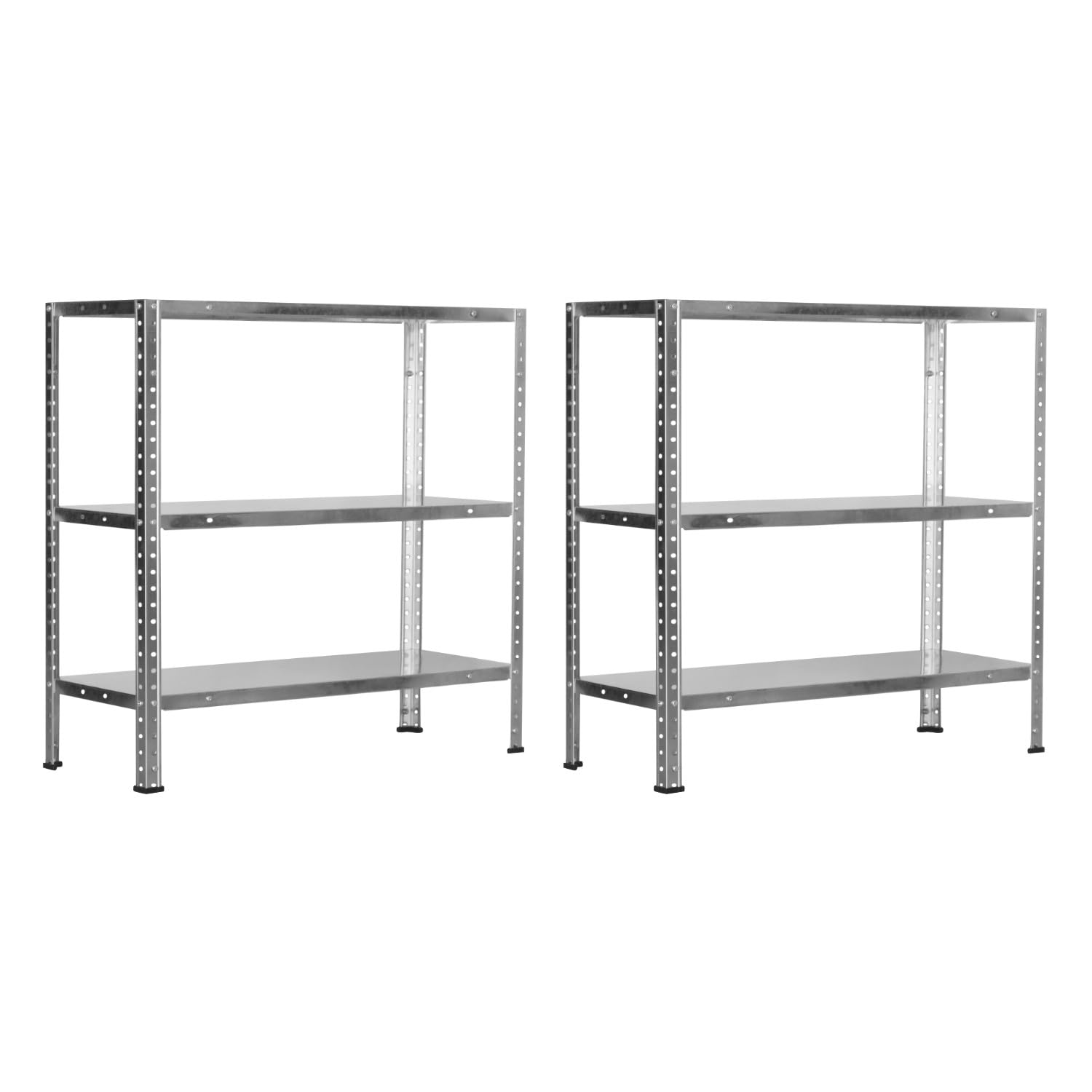 7H SEVEN HOUSE Pack 2 Estanterías Modulares Metálicas SteelSmart con 3 Baldas 120kg 70x30x70cm 7house