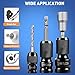 3-Piece Quick Release Impact Bit Holder Set, 1/2