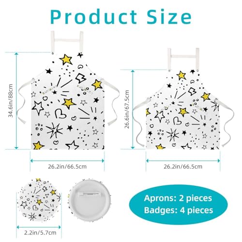 Tablier de cuisine pour éviter les taches : pack de 2 avec broches pour serveuse - 2