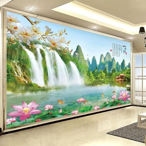 Papier peint 3D chutes d'eau XLMING déco salon et bureau 150x105 cm
