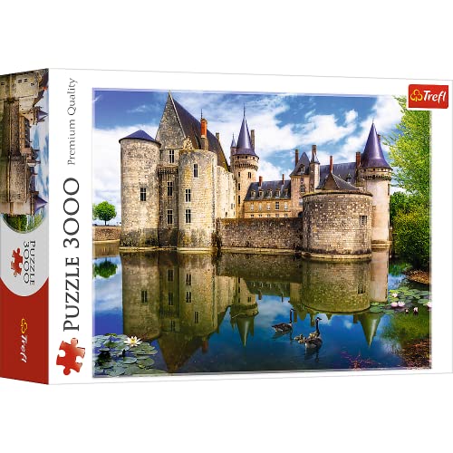 Trefl TR33075, Premium Puzzle 3000 Teile- Schloss Sully-sur-Loire, Qualitativ hochwertiges Premium Puzzle mit 3000 Teilen