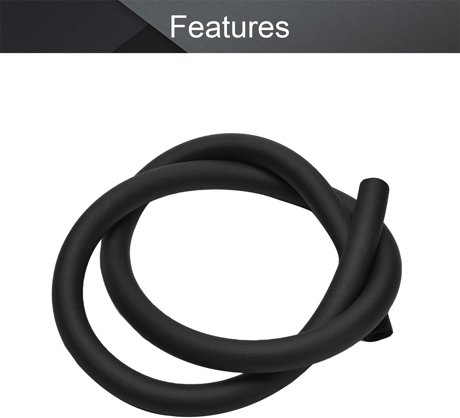 Othmro 2Pcs Foam Hoses Air Conditioner Heat Insulation Pipes 5.9 Foot Length Insulation Tubings for Air Conditioning Stripping Cotton Foam Preservation Pipes Black 0.51x0.35inch(IDxT)