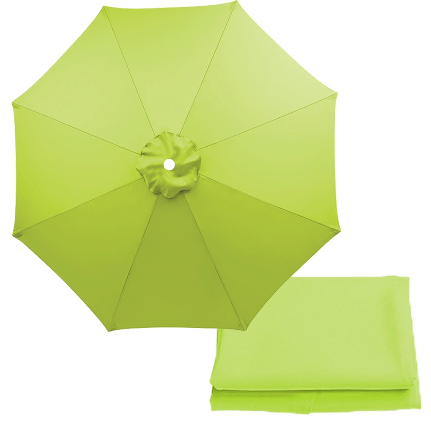 9.8ft/300cm Patio Umbrella Replacement Canopy 6 Arms/8 Arms Replacement Parasol Canopy Cover Replacement Cloth For Cantilever Umbrella(Color:Grass green,Size:8 ribs-3m(9.8ft))