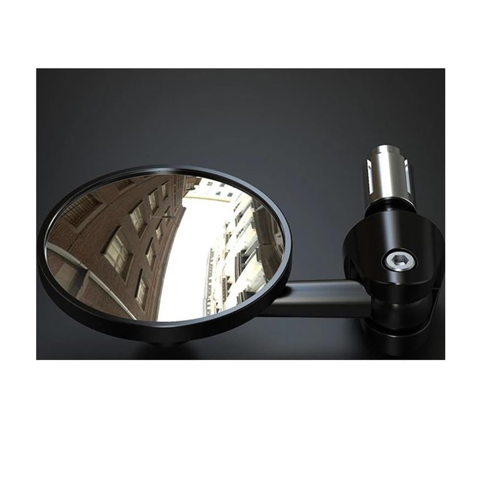 Espejo Enduro para Cafe Racer 2 Uds Espejos Retrovisores para Motocicleta Redondos 7/8 "Lado del Extremo del Manillar(Convex Mirror)