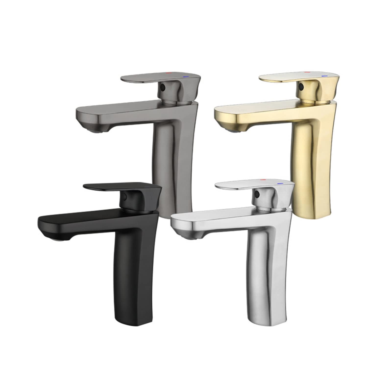 Robinet de lavabo moderne mitigeur eau chaude froide en inox