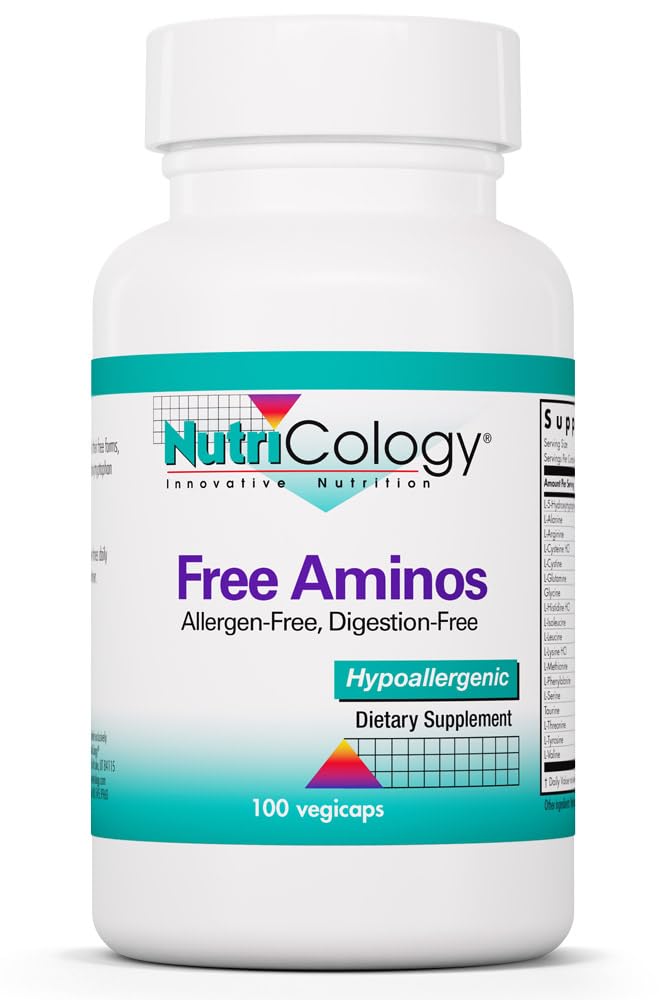 Nutricology Free Aminos Essential Amino Acids, 100 Capsules