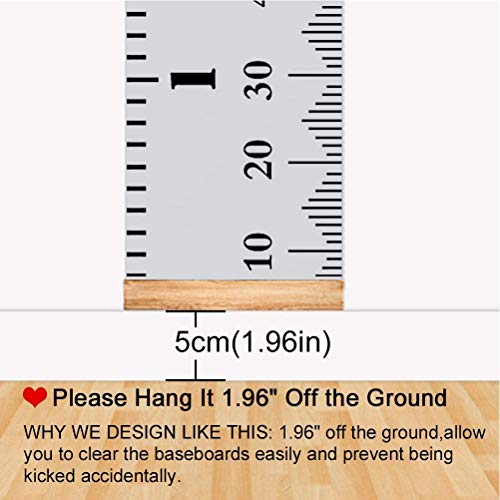 WAIZHIUA Kids Height Growth Chart, 79"x7.9" Removable Canvas Wall Ruler, Height Measurement Tool for Baby Toddler, Child - Image 3