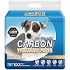 HONEY CARE All-Absorb Puppy Training Pads | Doggie Potty Pads Absorb Eliminating Urine Odor, Ultra Charcoal Dog Pee Pad (Carbon, L 22×23 inch, 100ct)