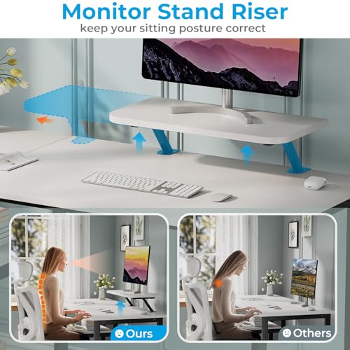 GreenForest Computer Home Office Schreibtisch mit reversiblen Speicherregalen 100cm Kleiner mit justierbaren Regalen für kleine Räume,Schlafzimmer,Student, moderner PC Laptop Tisch,weiß
