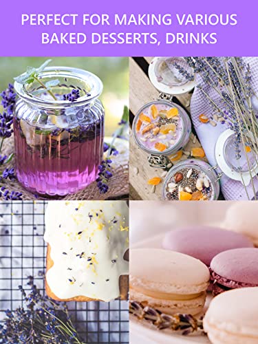 Image of TeeLux Lavender Flowers Tea, Dried Lavender Buds for Drinks, Baking, DIY Beauty, Crafts, Sachets, Delightful Aroma, Caffeine-Free, 16oz (Pack of 2)