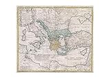 Ancient Greece Mediterranean Map Homann Heirs 1741-20 Inch by 30 Inch Laminated Poster With Bright Colors And Vivid Imagery-Fits Perfectly In Many Attractive Frames