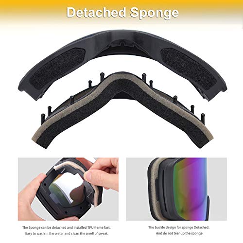 Occhiali da sci per uomo e donna, occhiali da