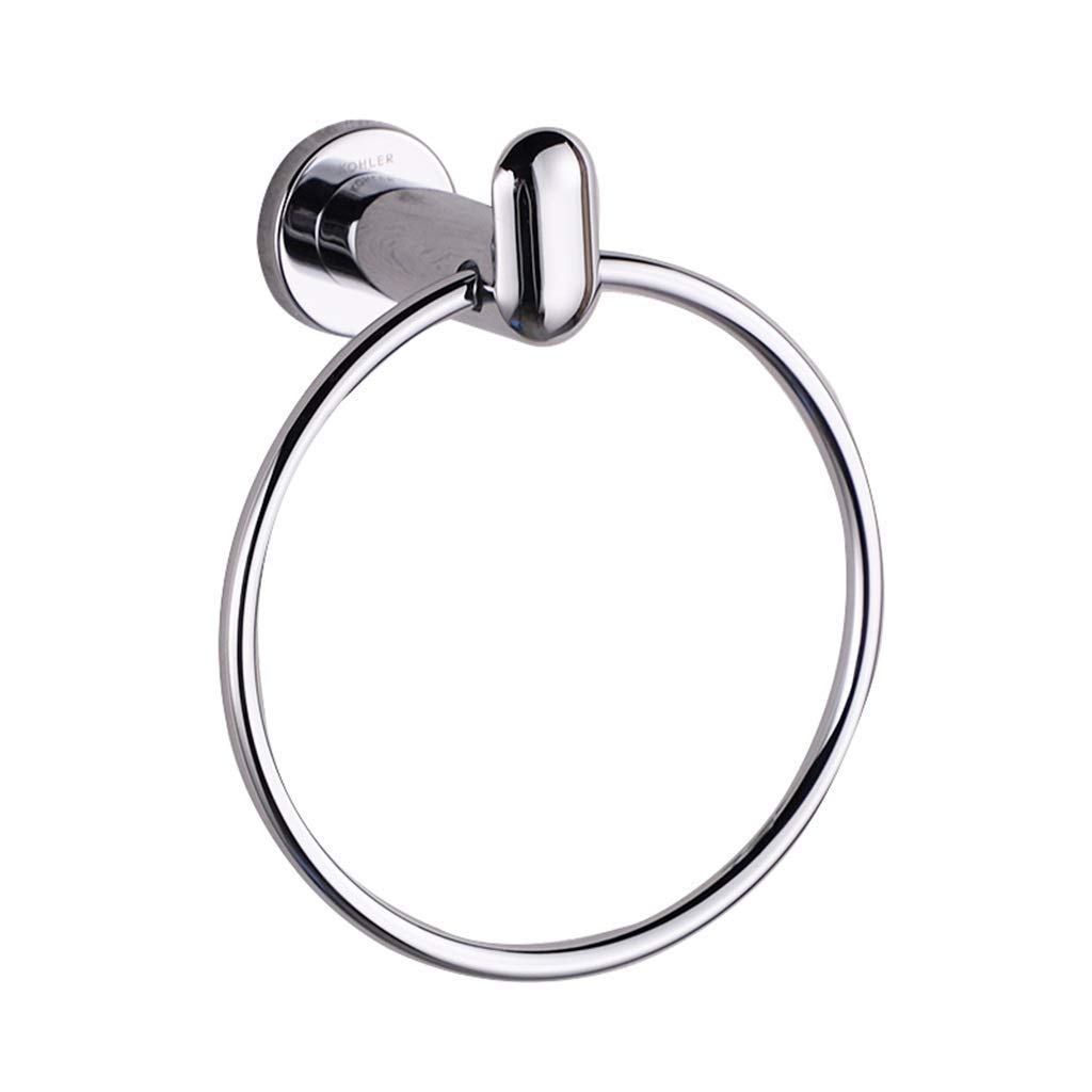Anello portasciugamani Acciaio Inossidabile Finitura cromata Argento Portasciugamani Portasciugamani Ciondolo Hardware da Bagno