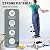 3 Step Ladder, SocTone Folding Step Stool with Handle, Wide Anti-Slip Pedal, Lightweight, Multi-Use for Household and Office, 330lbs Capacity Sturdy Steel Ladder