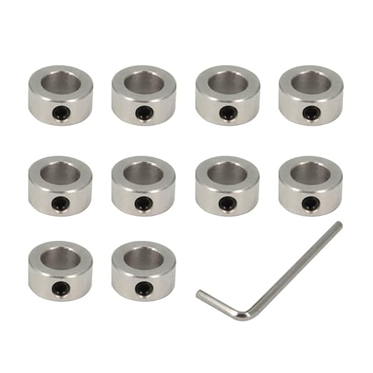 10 Pcs Lock Collar 10mm Shaft Lock Collar T10 Lead Screw Lock Ring for CNC Parts (10mm-Silver)