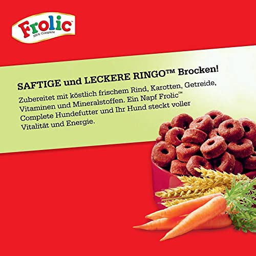 Frolic Hundefutter Trockenfutter mit Rind, Karotten und Getreide, 5 Beutel (5 x 1,5kg)