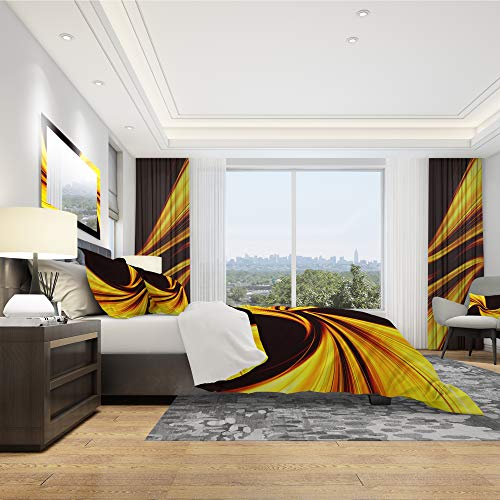 Parure de lit moderne Mellow Yellow Harmony au design artistique