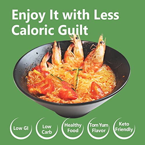 Image of Hethstia Konjac Noodle Shirataki Pasta, Tom Yum Ramen, 6 Packs 59.26oz (1680g) Flavor Soup, Instant Noodles, Low GI, Low Carb, Keto & Paleo Friendly