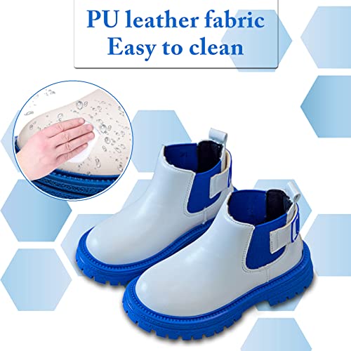 Mnplciea Boys Girls Waterproof Ankle Boots Kids Winter Outdoor Fashion Flat Combat Boots(Toddler/Little Kid/Big Kid)2