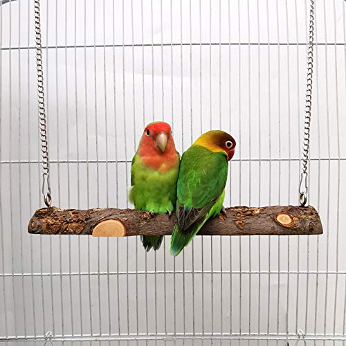 Nynelly Pet Bird Swing, Parrot Cage Toys, Natural Wooden Swing Toys For Parakeet Cockatoo Cockatiel Conure Lovebirds Canaries Little Macaw African Parrot #TOP6