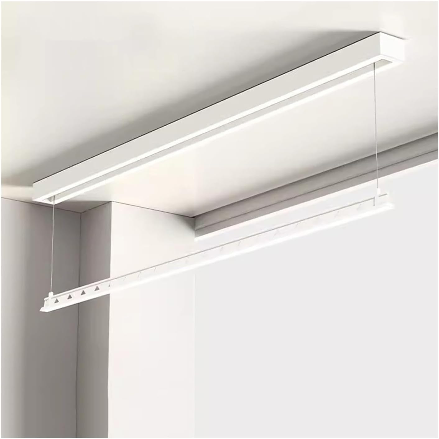 Foldable Space-Saving Clothes Rack Floor-Standing Clothes Rack Tripod Portable Rotating Clothes Rack，Remote Control Electric Ceiling Clothes Dryer, Adjustable Height Drying Rack, 35kg Load C