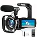 Produktbild Camcorder Videokamera Full HD 1080P 30FPS IR Nachtsicht Vlogging Kamera für YouTube Camcorder Videokamera mit Mikrofon und Handstabilisator