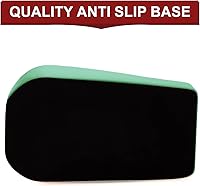 Vista 5 de 1 pieza Dispensador de cinta de escritorio con rodillo y base antideslizante con peso, verde (la cinta no está incluida)