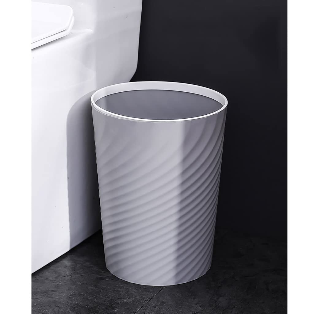 TOMYEUS Pojemnik na odpady plastikowy kosz na papier, styl nordycki kosz na śmieci okrągły plastikowy garaż do kuchni łazienki salonu biuro dom kosz na śmieci