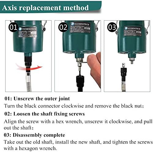 Miniatura 4 de Máquina pulidora de pulido de jade eléctrico Máquina de tallado de carpintería Cincel tallador con mango 5 cuchillas