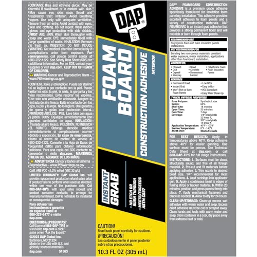 DYNAGRIP pegamento para construcción 10.3 oz blanco miniatura 6