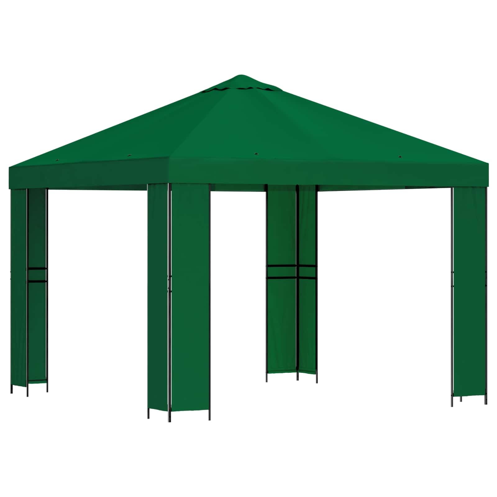 Altana 3 x 3 m zielony poliester i stal 190 gsm