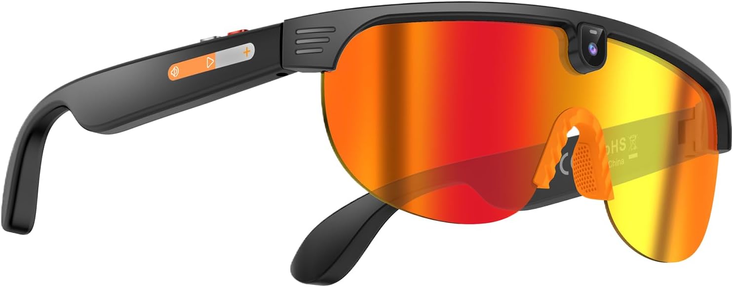AI Biking Glasses - Smart Cycling Sunglasses, Sports Translation Display Wear, High Definition Riding Eyewear Screen | Intelligent Bike Glasses With Real Time Language Assist For Outdoor Teens