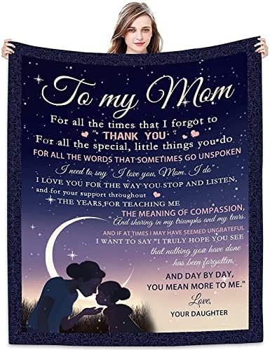 Personalized Throw Blanket to My Husband From Wife, Super Soft Blanket Message Letter Printed Quilt Warm Fleece Blanket for Bed Sofa Christmas Birthday Gift