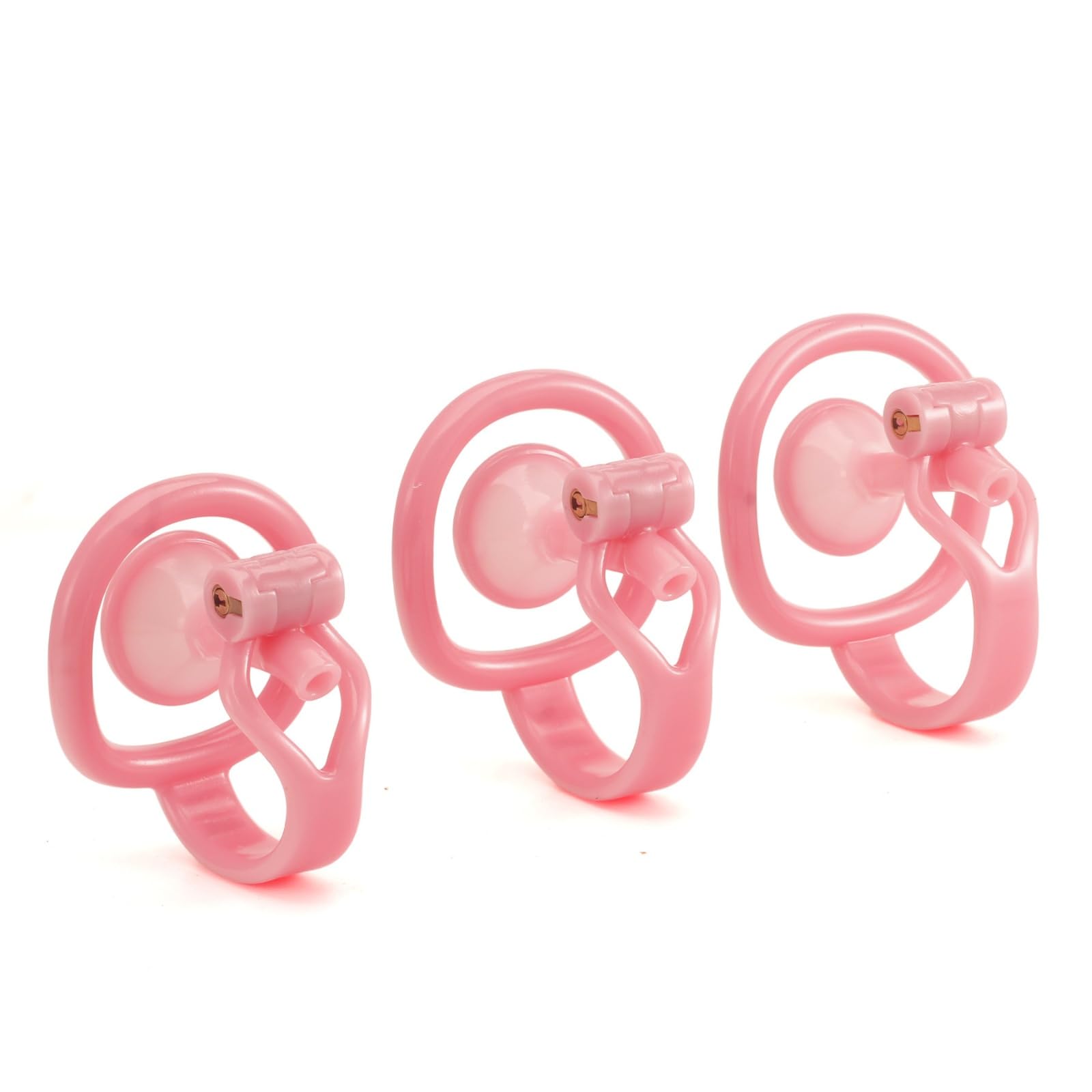 Jaula protectora para la parte inferior del cuerpo masculino, diseño inverso con varilla hueca-ESRZ4501 (Rosa, S)