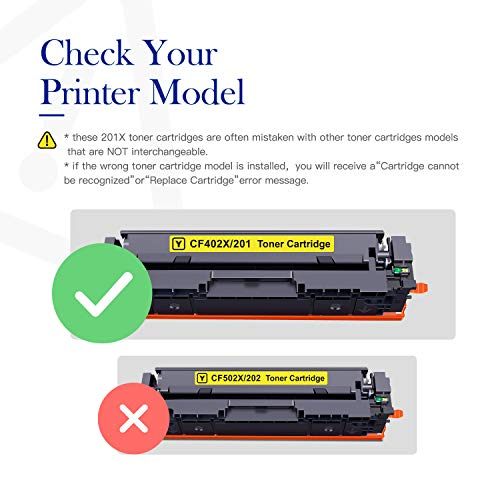 Valuetoner Compatible Toner Cartridge Replacement for HP 201X 201A CF400X CF401X CF402X CF403X CF400A for Color Laserjet Pro MFP M277dw M252dw M277n M277c6 M252n M277 (Black, Cyan, Magenta, Yellow)